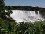 The American Falls as seen from under the Rainbow bridge in Canada